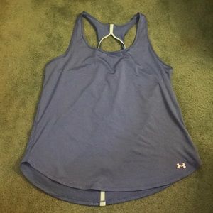 Blue UA workout tank